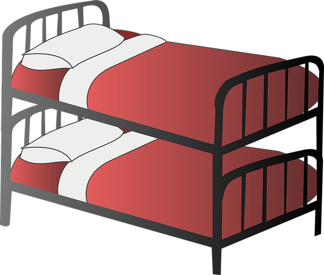 łóżko piętrowe metalowe